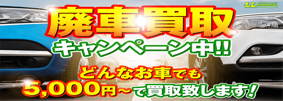 廃車買取キャンペーン中